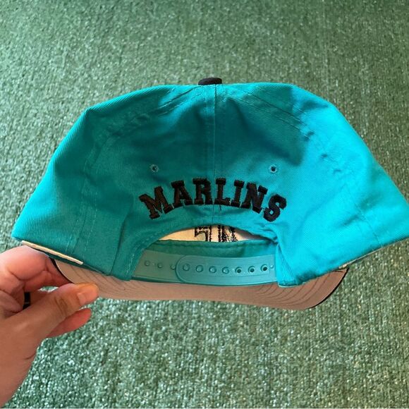VTG 90s Florida Marlins MLB Snapback Hat - Picture 9 of 9